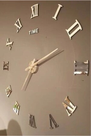 3d Mirror Roman Numeral Decorative Large Size Wall Clock - Minay Home