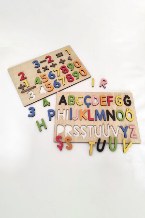 3D-Puzzle mit türkischen Buchstaben und Zahlen aus Holz, Bultak-Puzzle MTF-AHŞAP-001 - metafortoys