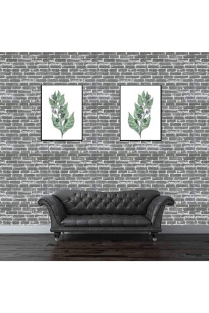 3d Self Adhesive Pied Gray Living Room Wallpaper Panel Nw24 - Renkli Duvarlar