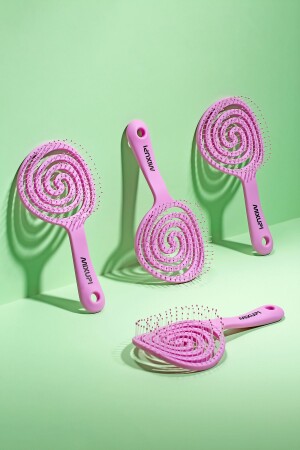 3d Soft Touch Hair Brush Lilac - Mixup