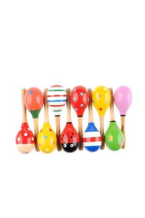 3'Lü Ahşap Marakas Seti - QQTKM - Toys Go Green