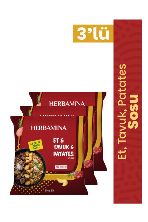 3'lü Et & Tavuk & Patates Sosu 50 gr - Herbamina