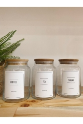3'lü Mutfak Seti '' Coffee - Tea - Sugar '' 800 Ml BSRN-T08 - SİDERDESİGN