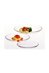 3'lü Oval Invitation Set, 3 Boy Servis HBR3226 - Paşabahçe