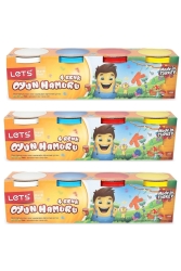 3'lü Set 4'lü Büyük Boy Oyun Hamuru 4 Renk 600gr PRA-4670269-0030 - Lets
