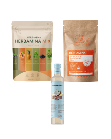 3’lü Set Herbamina Mix&Herbamina Kayısı & Biberiye Karışık Bitki Çayı&Coconut Mix - Herbamina