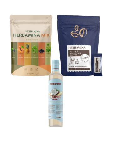 3’lü Set Herbamina Mix&Herbamina Koffie Coffee INULIN & BROMELAIN COFFEE&Coconut Mix - Herbamina