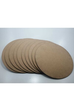 3mm 22 Cm Round Plate 6 Pieces - Ahşap Diyarı