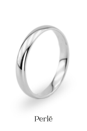 3mm Domed Classic Wedding Ring, Silver Wedding Ring, 925 Sterling Silver Engagement Ring 3MMBOMBE - Perle Takı