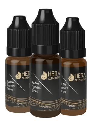 3x10ml Kalıcı Makyaj Ve Microblading Boyası (Macchiato - Cappucinno - Mocha) - Hera Altın Oran