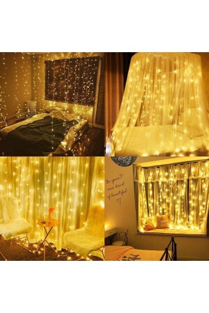 3x3 Meters 8 Functions Animated Curtain Led Light Thick Wire Eaves Led Light 240 Led New Year Led LEDIŞIK - ROBEVE