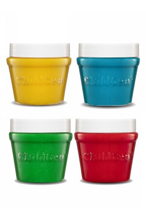 طقم اللعب الطبيعي من 4 قطع المدرسة مجموعة 4x125gr - Childgen Play Dough