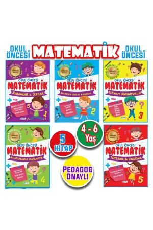 4 - 5 - 6 Years Preschool Mathematics Study Set 5 Books - Harika Kitap