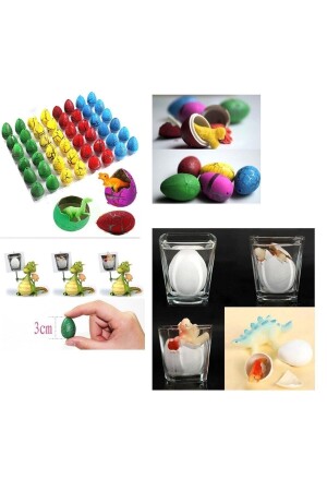 4 Adet Islanınca Çatlayıp Büyüyen Dinazor Yumurtası Oyuncak Dinozor Yumurtası CTT00897 - indirimlial