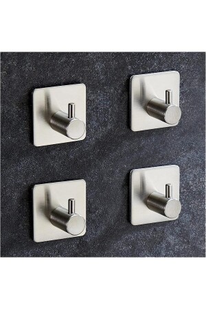 4 Adet Paslanmaz Çelik Banyo Askısı - Bornoz Askısı - Havlu Askısı - Havluluk - Askılık PASLANMAZ HOOKS - Zift Unique
