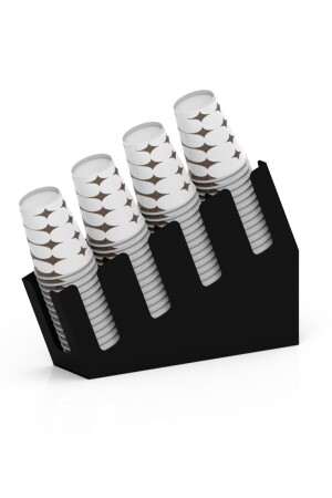 4 Compartment Tiered Paper Cup Stand - Compatible with 8 Oz Cups 202102000011 - decorelax