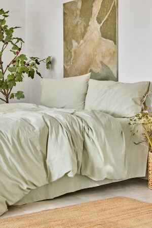 4 Element Beige 100% Cotton Double Duvet Cover Set Toprak 200. 18. 01. 0714 - Karaca Home