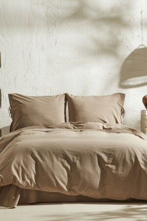 4 Element Double Duvet Cover Set Latte 200. 18. 01. 0998 - Karaca Home