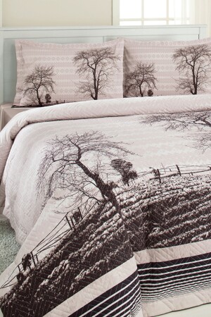 4 Four Season Quilted Duvet Cover Set Single Wood ST20231 - Özdilek