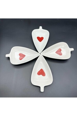 4 Heart Leaf Snacks, Sauce Bowl, Jam Bowl - Meggdecor