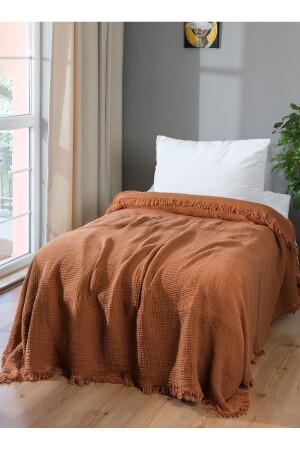 4-lagige Musselin-Tagesdecke/Hecht (200 x 220) - Oteks Home Collection