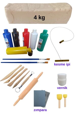 4 kg Ceramic Dough Set - Play dough set - Clay Mud hibiscus - air drying clay mud ceramic - O&S Oyun Ve Sanat Eğlen-Üret