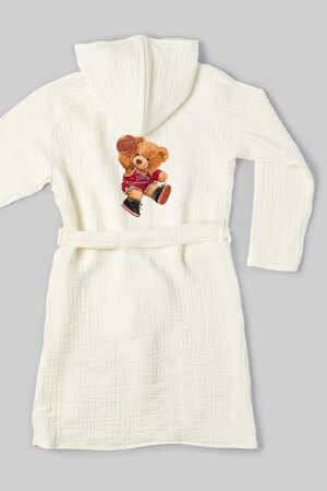 4 Layer Muslin Bathrobe - Young Series - Basketball Teddy Bear ACDMBORYG4109 - Tuğba Kuğu