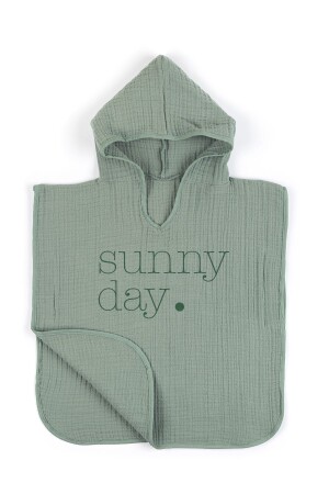4 Layer Muslin Hooded Poncho - Policolor Series - Dot - Tuğba Kuğu