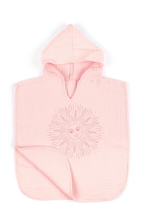 4 Layer Muslin Hooded Poncho - Policolor Series - Sun - Tuğba Kuğu