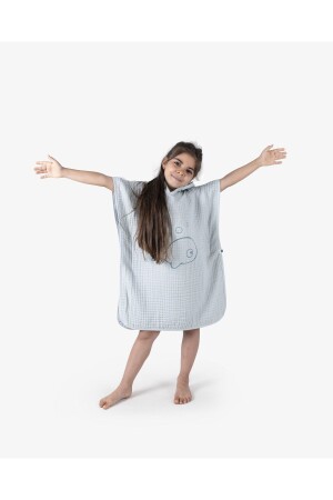 4 LAYER MUSLIN HOODED PONCHO WITH SPECIAL BOX 100% COTTON - Eifin
