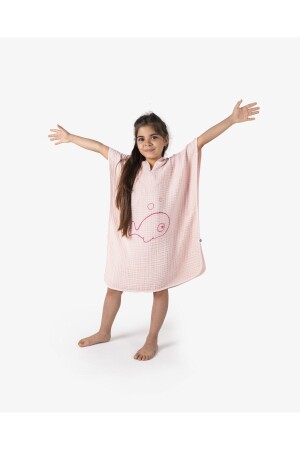 4 LAYER MUSLIN HOODED PONCHO WITH SPECIAL BOX 100% COTTON - Eifin