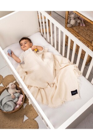 4 LAYER MUSLIN MULTIPURPOSE BABY&CHILD MUSLIN COVER BLANKET 100% COTTON 110x110cm - Eifin
