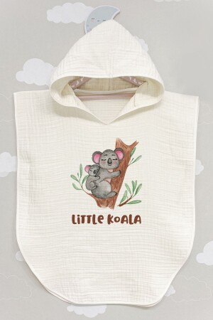 4 Layer Muslin Poncho - For Baby Series - Mother And Baby Koala - Tuğba Kuğu
