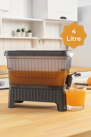 4 Liter Water Lemonade Dispenser Anthracite Dispenser SEBIL - Vienev