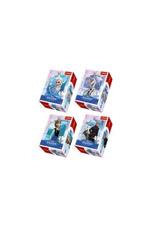 مجموعة القزمات من 4 قطع من MNZ-Frozen - Elsa - Anna - Olaf Kristoff 54 قطعة - Trefl