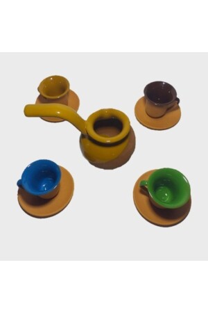 4-pack clay cup and coffee pot 4-pack cup and coffee pot - Çömlekçi
