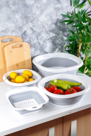 4-Piece Accordion Folding Basin Basin Strainer Set HMNV122-AKY - HOMENIVA