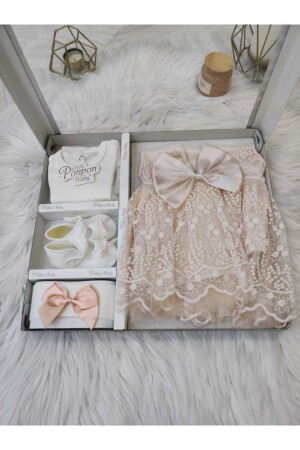 4-Piece Baby Girl Mevlüt Dress - Petite Ponpon Baby