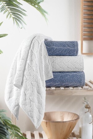 4-Piece Bath Towel Set Turkish Bath Set 100% Cotton - Mürdüm Home