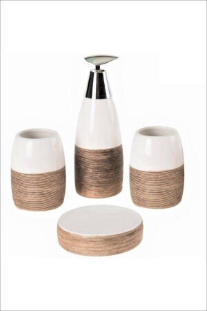 4-Piece Ceramic Luxury Bathroom Set 8699975608766 - Fame Kıtchen