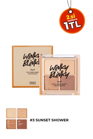 4-Piece Eyeshadow Palette in Coral Tones with Intense Pigment, Non-clumping, Long Lasting Effect 8809782550800 - PEKAH