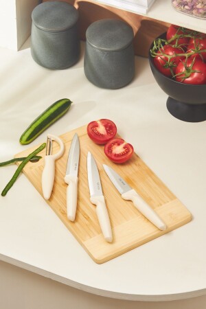 4 Piece Knife Set Beige - Dr. Inox