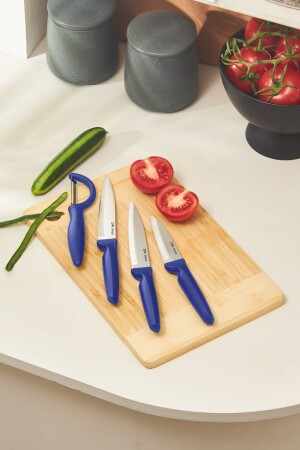4 Piece Knife Set Blue 153. 03. 09. 0045 - Dr. Inox