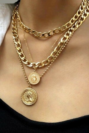 4-Piece Medallion Chain Necklace - Esuso