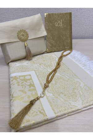 4-Piece Shantuk Bag Gift Dowry Prayer Rug - Yasin - Prayer Beads - Prayer Rug Set - Ayhanhome