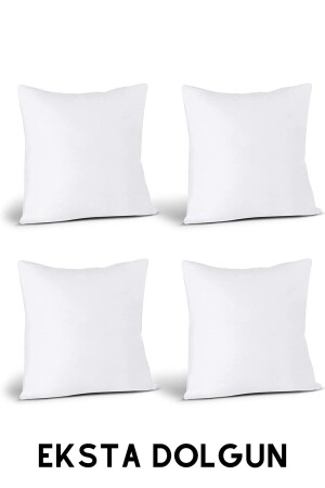 4-Piece Throw Pillow Plump Square Inner Pillow 45x45 550 gr Antiallergic Fiber Sofa Pillow Birincikalite01 - Junenext