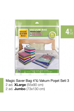 4-Piece Vacuum Bag Set-3 - Magic Saver Bag