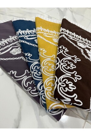 4 Pieces of Dowry Bundle and Gift Velvet Prayer Rug - Ayhanhome