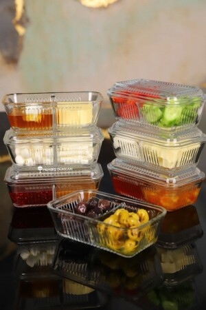 4 Pieces Refrigerated Breakfast Bowl with 2 Compartments 24325 - Paşabahçe