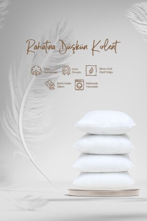 4-teiliger Kissenbezug Innenkissen 45x45 350 g Innenkissen aus Silikon – antiallergisches Material AVKIRLENT001 - ARTE VİVA